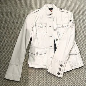 Tory Burch White Leather Jacket